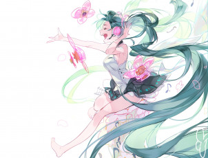 Картинка аниме vocaloid девушка