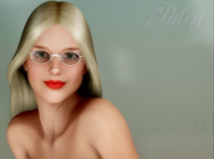 Картинка 3д+графика портрет+ portraits фон взгляд девушка