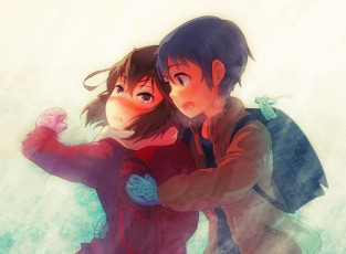 Картинка аниме boku+dake+ga+inai+machi boku dake ga inai machi fujinuma satoru hinazuki kayo