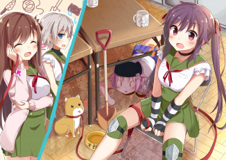 Картинка аниме unknown +другое gakkou gurashi ebisuzawa kurumi naoki miki takeya yuki wakasa yuuri sasahara wakaba