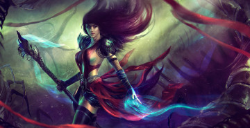 Картинка видео+игры guild+wars+2 посох necromancer красота волосы некромант арт маг девушка guild wars 2