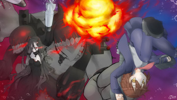 Картинка аниме kantai+collection kantai collection battleship water oni wakaba kancolle