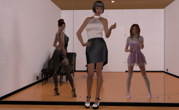 Картинка 3д+графика люди+ people фон девушки взгляд