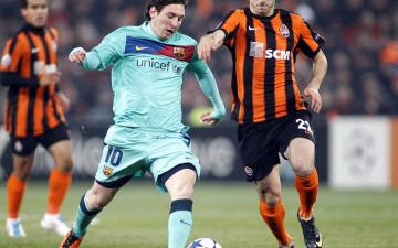 Картинка спорт футбол shakhtar barselona donbass arena 2011 messi