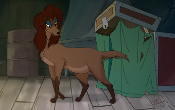 Картинка рисованное животные +собаки друг взгляд собака