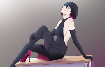 Картинка аниме bakemonogatari owarimonogatari oshino ougi j adsen