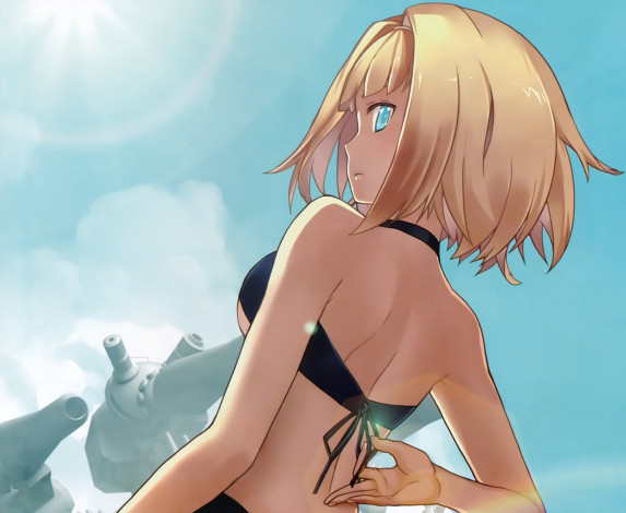 Обои картинки фото аниме, heavy object, девушка