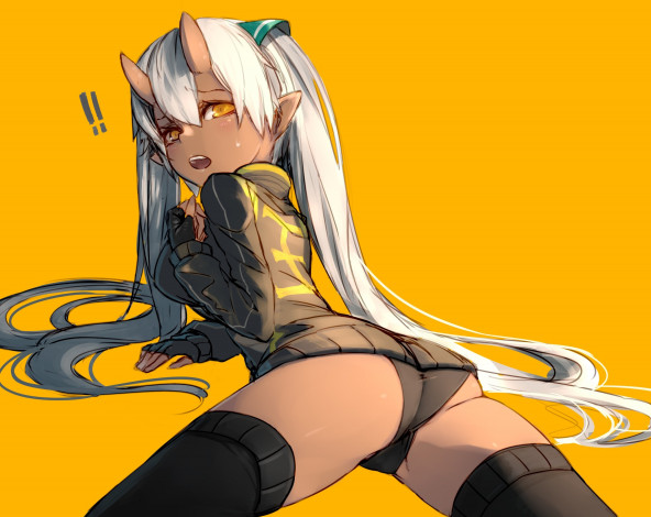 Обои картинки фото аниме, животные,  существа, девушка