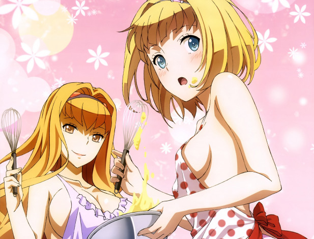 Обои картинки фото аниме, heavy object, девушки