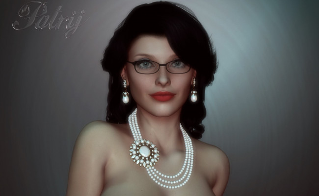 Обои картинки фото 3д графика, портрет , portraits, фон, девушка, взгляд