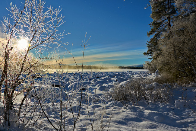 Обои картинки фото природа, зима, снег