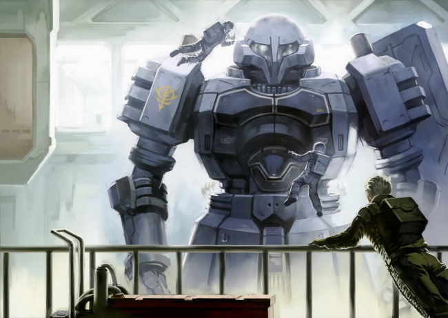 Обои картинки фото аниме, mobile suit gundam, робот