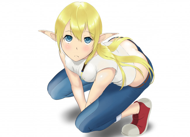 Обои картинки фото аниме, gate, эльф