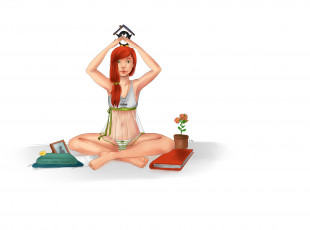 Картинка компьютеры linux логотип фон взгляд девушка