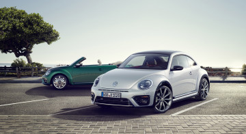 обоя volkswagen beetle coupe and cabrio 2017, автомобили, volkswagen, 2017, cabrio, coupe, beetle