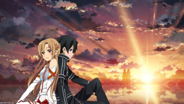 Картинка аниме sword+art+online девушка взгляд фон
