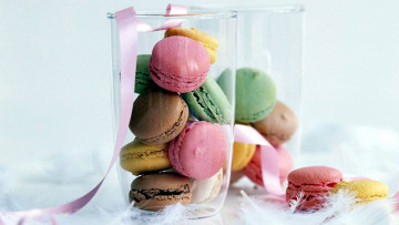 Картинка еда макаруны пух лента стакан цвета