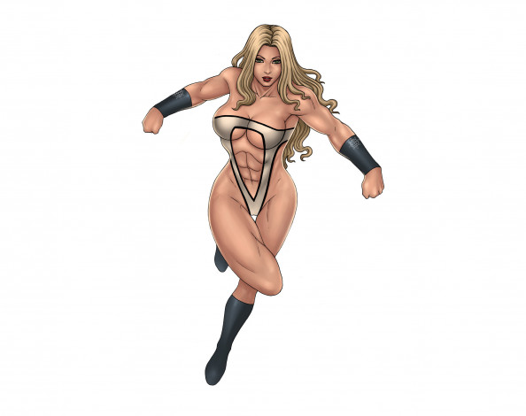 Обои картинки фото рисованное, комиксы, взгляд, фон, девушка, купальник