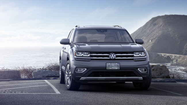 Обои картинки фото volkswagen atlas 2018, автомобили, volkswagen, crossover, 2018, atlas
