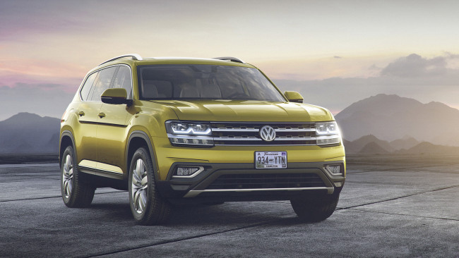 Обои картинки фото volkswagen atlas 2018, автомобили, volkswagen, crossover, 2018, atlas