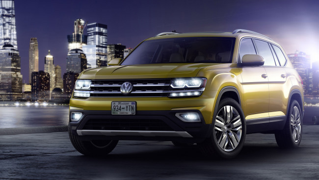 Обои картинки фото volkswagen atlas 2018, автомобили, volkswagen, crossover, 2018, atlas