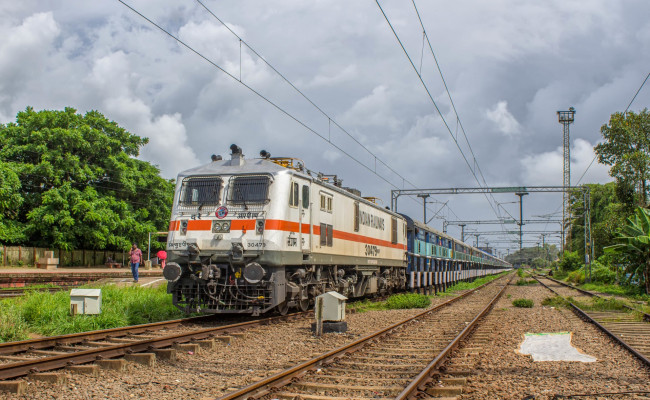 Обои картинки фото техника, поезда, локомотив, состав