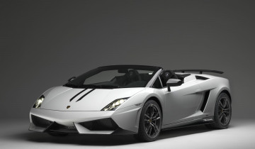 Картинка автомобили lamborghini белый кабриолет ламборгини