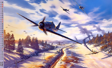 Картинка календари рисованные +векторная+графика самолет полет