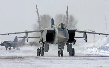 Картинка миг+31 авиация боевые+самолёты гуревич истребитель аэродром миг 31 микоян