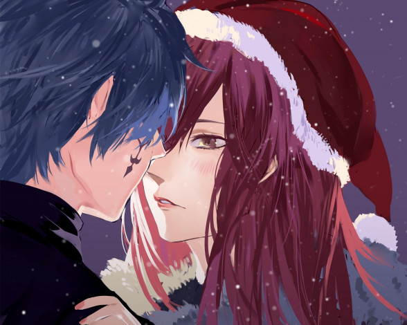 Обои картинки фото аниме, fairy tail, эльза, жерар