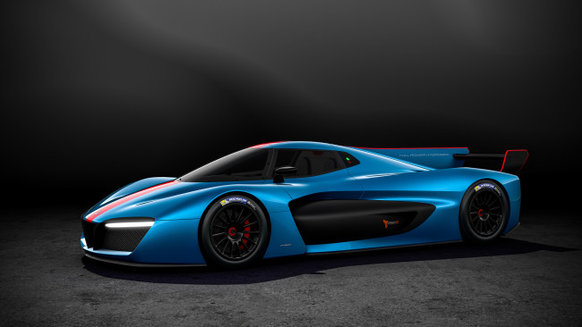 Обои картинки фото pininfarina h2 speed 2018, автомобили, pininfarina, speed, h2, синий, 2018, суперкар