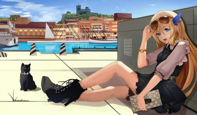 Обои картинки фото аниме, unknown,  другое , девушка, взгляд, фон