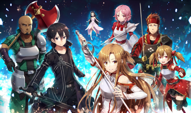 Обои картинки фото аниме, sword art online, персонажи