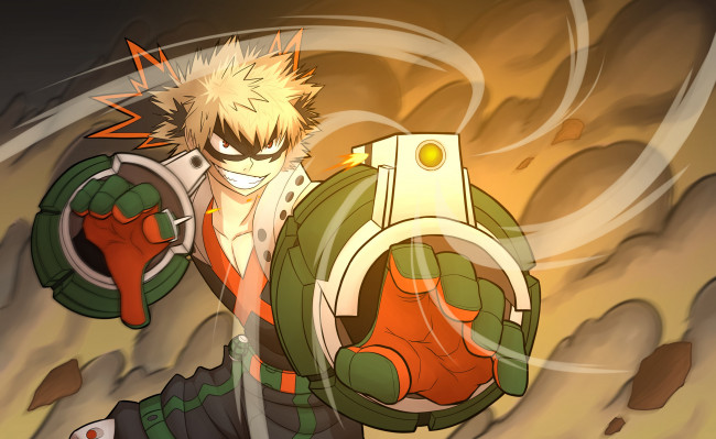 Обои картинки фото аниме, boku no hero academia, бакуго