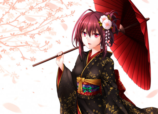 Обои картинки фото аниме, unknown,  другое , фон, взгляд, девушка