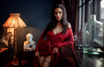 Картинка alla+berger девушки алла+бергер alla berger алла красный юбка банка торшер бергер девушка красотка красавица брюнетка поза стройная тату татуировка макияж взгляд