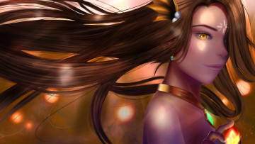 Картинка аниме summer+wars девушка фон волосы