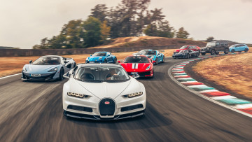 Картинка автомобили разные+вместе ferrari 488 pista porsche 911 gt2 rs mclaren 600lt aston martin vantage lamborghini urus a bugatti chiron