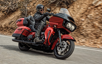 Картинка 2020+harley+davidson+road+glide+limited мотоциклы harley-davidson harley davidson road glide limited американские вид сбоку поворот трасса