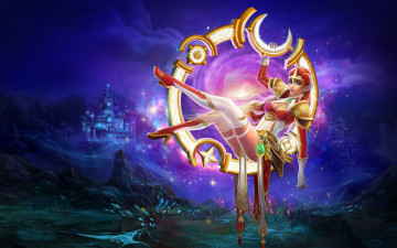 Картинка prime+world видео+игры девушка фон взгляд платье замок