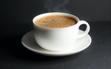 Картинка еда кофе +кофейные+зёрна блюдце чашка пар