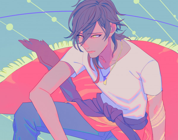 Обои картинки фото аниме, touken ranbu, танец, мечей