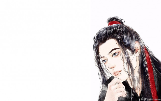 Обои картинки фото рисованное, кино,  мультфильмы, вэй, усянь, лицо