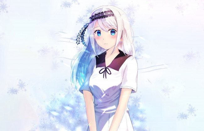 Обои картинки фото аниме, kaguya-sama,  love is war, девушка, лента