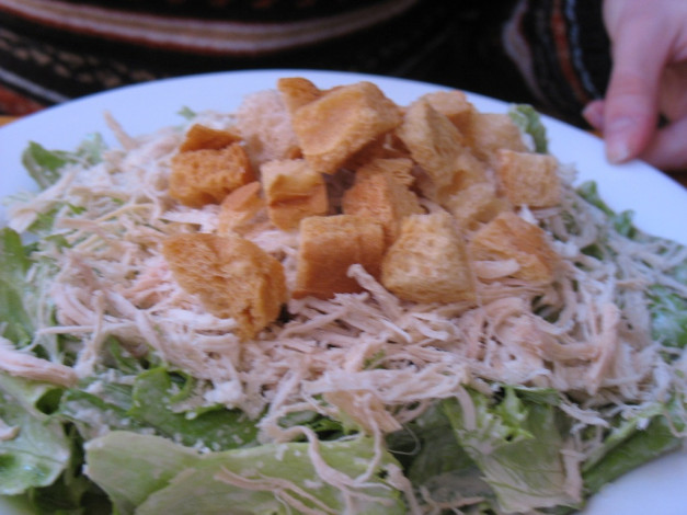 Обои картинки фото цезарь, курицей, еда, салаты, закуски