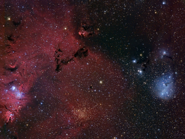 Обои картинки фото туманность, конус, космос, галактики, туманности