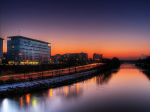 Картинка города огни ночного