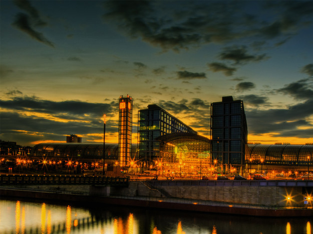 Обои картинки фото города, огни, ночного