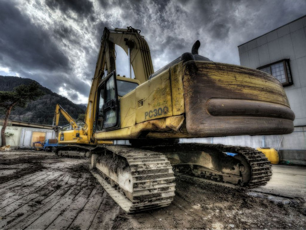 Обои картинки фото техника, экскаваторы