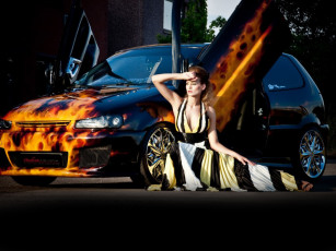 Картинка автомобили авто девушками